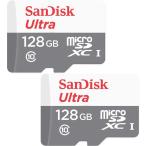 マイクロSD microSDXC 128GB 100MB/s SanDisk 【2個セット】 UHS-I U1 並行輸入品SA3210QUNR-128G-GN3MN-2P 送料無料