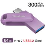 USBメモリ64GB SanDisk USB 3.2 Gen 1 USB-A/Type-C 両コネクタ搭載Ultra Dual Drive Go R:300MB/s 回転式SDDDC3-064G-G46L 並行輸入品 翌日配達