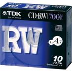 TDK CD-RW данные для 700MB 4 скоростей 5mm толщина в кейсе 10 листов упаковка [CD-RW80X10S]