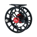 Maxcatch フライフィッシングリール CNC加工アルミニウム 合金大型アーバー フライリール (ブラック 7/8 wt)