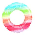  надувной круг Rainbow отходит колесо плавание отходит . симпатичный float воздушный насос складной модный для взрослых детский пляж бассейн party ek