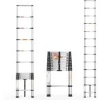 DayPlus эластичный лестница самый длинный 5 m (16.5 ft) складной эластичный .. многофункциональный aluminium лестница для перевозки удобный легкий выдерживаемая нагрузка 150 kg салон 