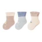[HAYAHARU] носки Kids baby носки Kids носки 3 пар комплект хлопок новорожденный ребенок обувь внизу мужчина девочка Kids носки Crew длина 