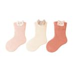 [HAYAHARU] носки Kids baby носки Kids носки 3 пар комплект хлопок новорожденный ребенок обувь внизу мужчина девочка Kids носки Crew длина 