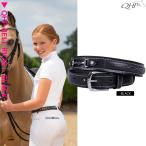 乗馬 ベルト QHP リッキー ビットモチーフ レザーベルト 乗馬用品 馬具
