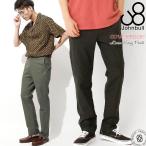 ジョンブル メンズ スリムパンツ JOHNBULL ストレッチコットンサテン ワンサイドジップ カラーパンツ おしゃれ