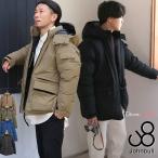 ショッピングジョンブル ジョンブル メンズ Johnbull ナイロン レトロフーディー ダウンジャケット フード ジップ アウトドアテイスト アウター ジャンパー ブルゾン 中綿 フェザー