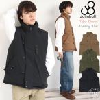 ダウンジャケット ジョンブル メンズ Johnbull ファイバーダウンミリタリーベスト ジップ アウトドア チョッキ ダウンベスト アウター