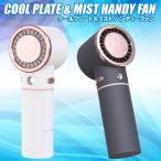 クールプレート＆ミスト付き ハンディファン 冷却プレート ミスト 強力 携帯扇風機 小型 卓上 type-c ハンディ扇風機 ミニファン 接触冷感 急速冷却 2024 最新