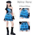  Dance юбка девочка танцевальный костюм в клетку юбка Kids танцевальный костюм hiphop бабочка рисунок лучший плечо . выставлять tops низ синий юбка Mai шт. группа одежда постановка одежда ребенок 
