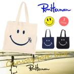 ロンハーマン トートバッグ Ron Herman totebag スマイル フェイス 新作 キャンバス 刺繍ロゴ入り セレブ ユニセックス にこちゃん