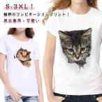 トップスアメカジレディース猫柄Tシ...
