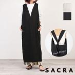 SACRA サクラ 正規品 ワンピース ジャンパースカート VISCOSE LINEN OP 124208041 サイズ38