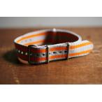 【送料無料メール便】腕時計 替ベルト NATOベルト18mm ミリタリー ナイロンべルト オレンジ グレー トクプラ