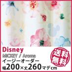 カーテン Disney ディズニー disney ミッキー アロマ イージーオーダー レースカーテン 幅101〜200×丈1〜260cm