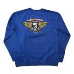 POWELL PERALTA  パウエル WINGED RIPPER CREW SWEAT ウイングリッパー クルーネック スウェット トレーナー 青 ロイヤルへザー ブルー