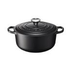 ル・クルーゼ (IH対応) シグニチャー ココット・ロンド 20cm (マットブラック) Le Creuset 21177200000430 返品種別A