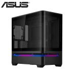 ASUS|エイスース PRIME AP202 TGシリーズ MicroATXマザーボード対応 曲面ガラスパネル スロットベント採用 PCケース(ブラック) 返品種別B