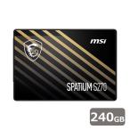 ショッピングD MSI｜エムエスアイ MSI 3D NAND SATA 2.5inch SSD SPATIUM S270シリーズ 240GB S78-440N070-P83 返品種別B