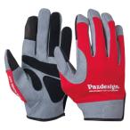 パズデザイン オフショアグローブレザー Lサイズ(レッドホワイト)  返品種別A