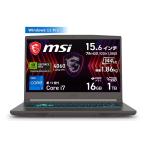 MSI ゲーミングノートパソコン Thin 15 B13V(15.6型/Windows 11 Pro/Core i7/メモリ 16GB/SSD 1TB)コスモスグレイ Thin-15-B13VF-1857JP 返品種別A