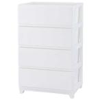 ショッピングデコ JEJアステージ デコニーシーヴォ ワイドチェスト 4段 ホワイト JEJ 1020761 返品種別A