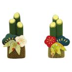 京都 リュウコドウ (新)ちりめん門松(一対)(中) 迎春 縁起物 正月飾り 開運グッズ 和風インテリア 和雑貨 和小物 日本土産 龍虎堂 011-0144 返品種別A