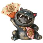 京都 リュウコドウ (中)オニ猫 扇子 