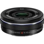 ショッピングオリンパス OM SYSTEM M.ZUIKO DIGITAL ED 14-42mm F3.5-5.6 EZ(ブラック) ※マイクロフォーサーズ用レンズ 14-42MMF3.5-5.6B_OM 返品種別A
