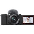 ソニー デジタルカメラ「VLOGCAM ZV-E10」パワーズームレンズキット(ブラック) Vlogcam ZV-E10L-BC 返品種別A