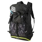 アンブロ バックパック ボールネット付(ブラック×ライム)  返品種別A