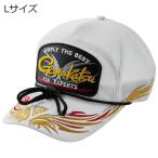 がまかつ ハーフメッシュキャップ ワッペン Lサイズ(ホワイト) ／お届け：1〜2週間／ 返品種別A
