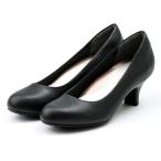 ショッピングラウンドトゥ Lady worker(レディワーカー) ラウンドトゥパンプス(ブラックスムース・サイズ：23.0cm)  返品種別A
