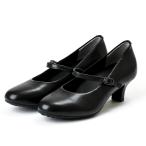 ショッピングラウンドトゥ Lady worker(レディワーカー) ストラップ付き ラウンドトゥパンプス(ブラック・サイズ：22.5cm)  返品種別A