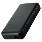 ショッピングモバイルバッテリー 20000mah エレコム モバイルバッテリー 20000mAh USB Power Delivery準拠 20W USB-A出力1ポート USB-C入出力1ポート(ブラック) DE-C34-20000BK 返品種別A