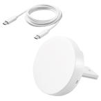  Elecom MagSafe соответствует беспроводной зарядное устройство 7.5W магнит тип настольная подставка орнамент Type-C( белый ) W-MA03WH возвращенный товар вид другой A