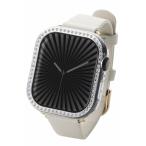 エレコム Apple Watch Series 10[42mm] バンパーハードケース 側面保護 ラインストーン ＆me(クリア) AW-24BBPPJCR 返品種別A