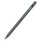 エレコム タッチペン iPad用 ペンシル 充電式 スタイラスペン USB Type-C 急速充電 磁気吸着 交換用ペン先2個付属(グレー) P-TPACSTAP07GY 返品種別A