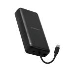 エレコム USB-Cケーブル一体型 モバイルバッテリー USB-C×1ポート 大容量 20000mAh 20W(ブラッ…