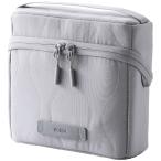 ショッピングガジェット エレコム ガジェットポーチ 大容量 自立型 ハンドル付き トラベルポーチ 撥水 キルティング デスクオーガナイザー 収納ケース 小物入れ(グレー)  返品種別A