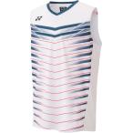 ヨネックス メンズ ゲームシャツ(ノースリーブ)(ホワイト・サイズ:XO) YONEX YO-10398-011-XO 返品種別A