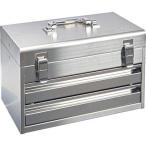 ショッピングトラスコ中山 トラスコ中山 ステンレスツールチェスト W395×D220×H250 引き出し2段(シルバー) SUCH-420 返品種別B