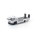 POP RACE 1/ 64 パンデム ふそう 300 フラットベッドトランスポーター ホワイト(PR640484)ミニカー 返品種別B