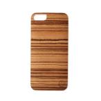 Man&Wood iPhone SE/ 5/ 5s用 Real wood case (Genuine Zebrano/ ホワイトフレーム) I1460I5 返品種別A