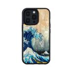 ikins(アイキンス) iPhone 13 Pro(6.1インチ)用 背面カバー型 天然貝ケース(神奈川沖浪裏) I21067I13P 返品種別A