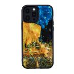 ikins(アイキンス) iPhone 13 Pro Max(6.7インチ)用 背面カバー型 天然貝ケース(夜のカフェテラス) I21079I13PM 返品種別A