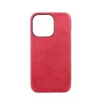 abbi iPhone 13 Pro用 PIERROT LUX イタリアンレザーバックカバー(レッド) ABS22316I13P 返品種別A