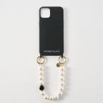 PHONECKLACE iPhone 13用 ハンドチェーンストラップ付きシリコンケース(ブラック) PN23253I13BK 返品種別A