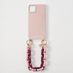 PHONECKLACE iPhone 13用 ハンドチェーンストラップ付きシリコンケース(パウダーピンク) PN23256I13PK 返品種別A