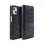 abbi iPhone 14 / 13 用 LIPARI イタリアンレザーダイアリーケース(ブラック) ABS24056I14BK 返品種別A